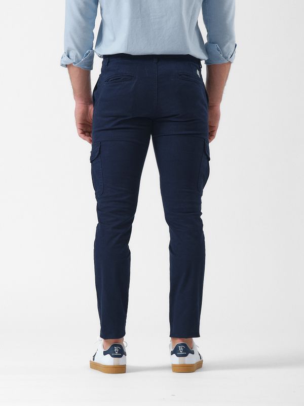 Calças cargo algodão | Marino
