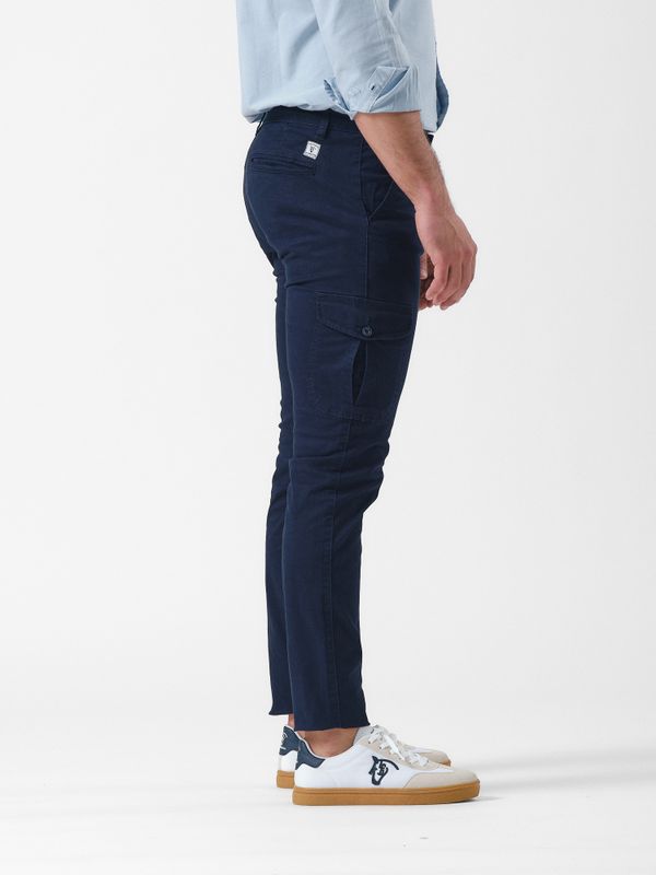 Calças cargo algodão | Marino
