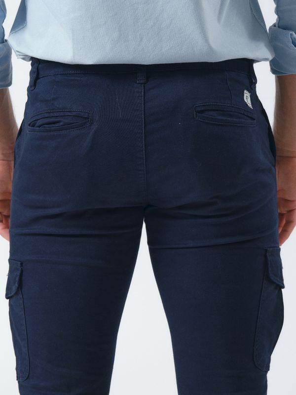 Calças cargo algodão | Marino