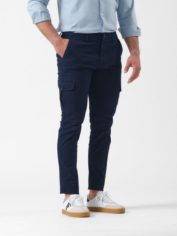 Calças cargo algodão | Marino