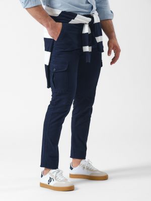 Cotton cargo trousers | Marino