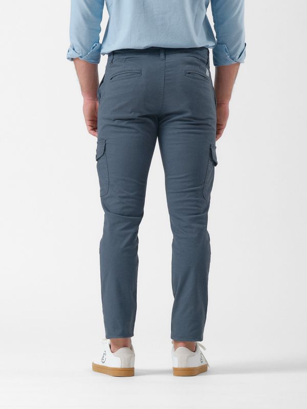 Calças cargo algodão | Cobalto