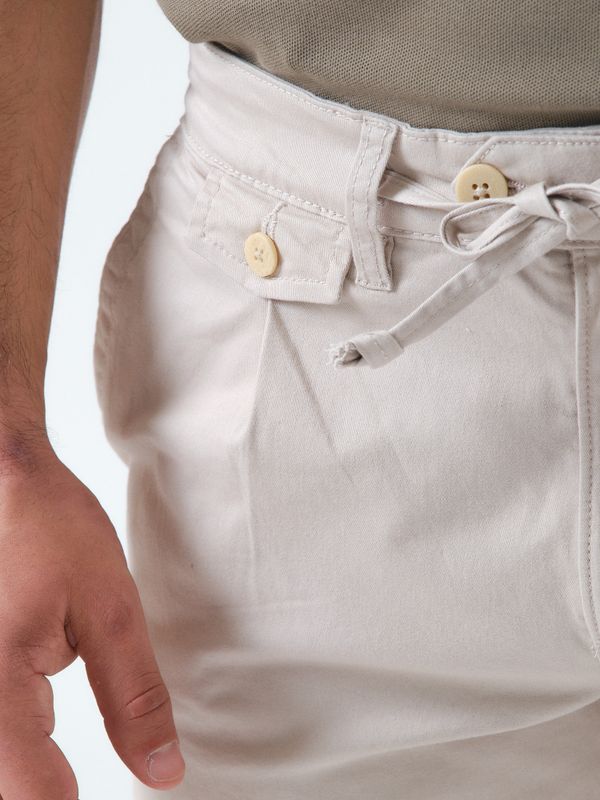 Chino com cadarços | Beige