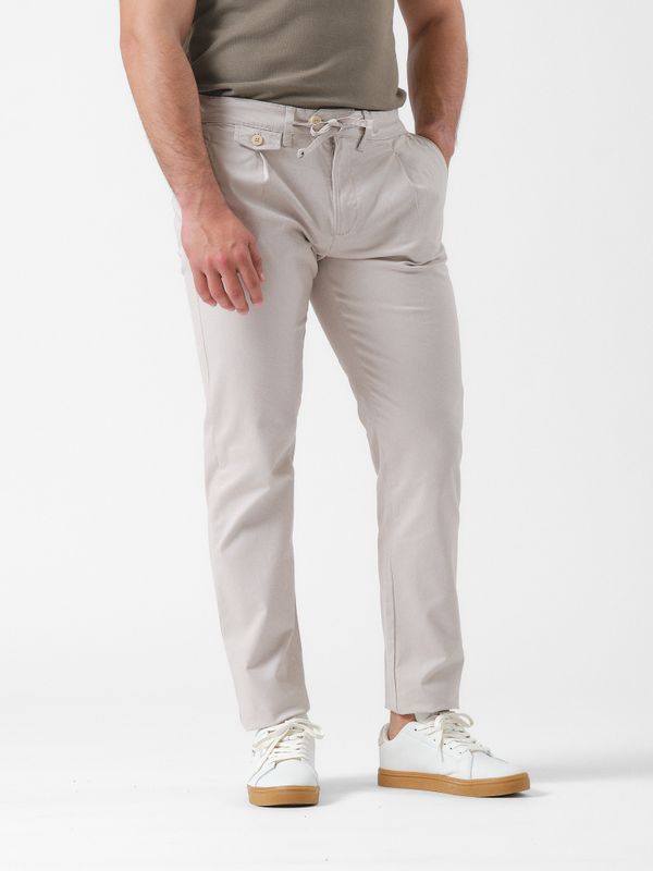 Chino à lacets | Beige