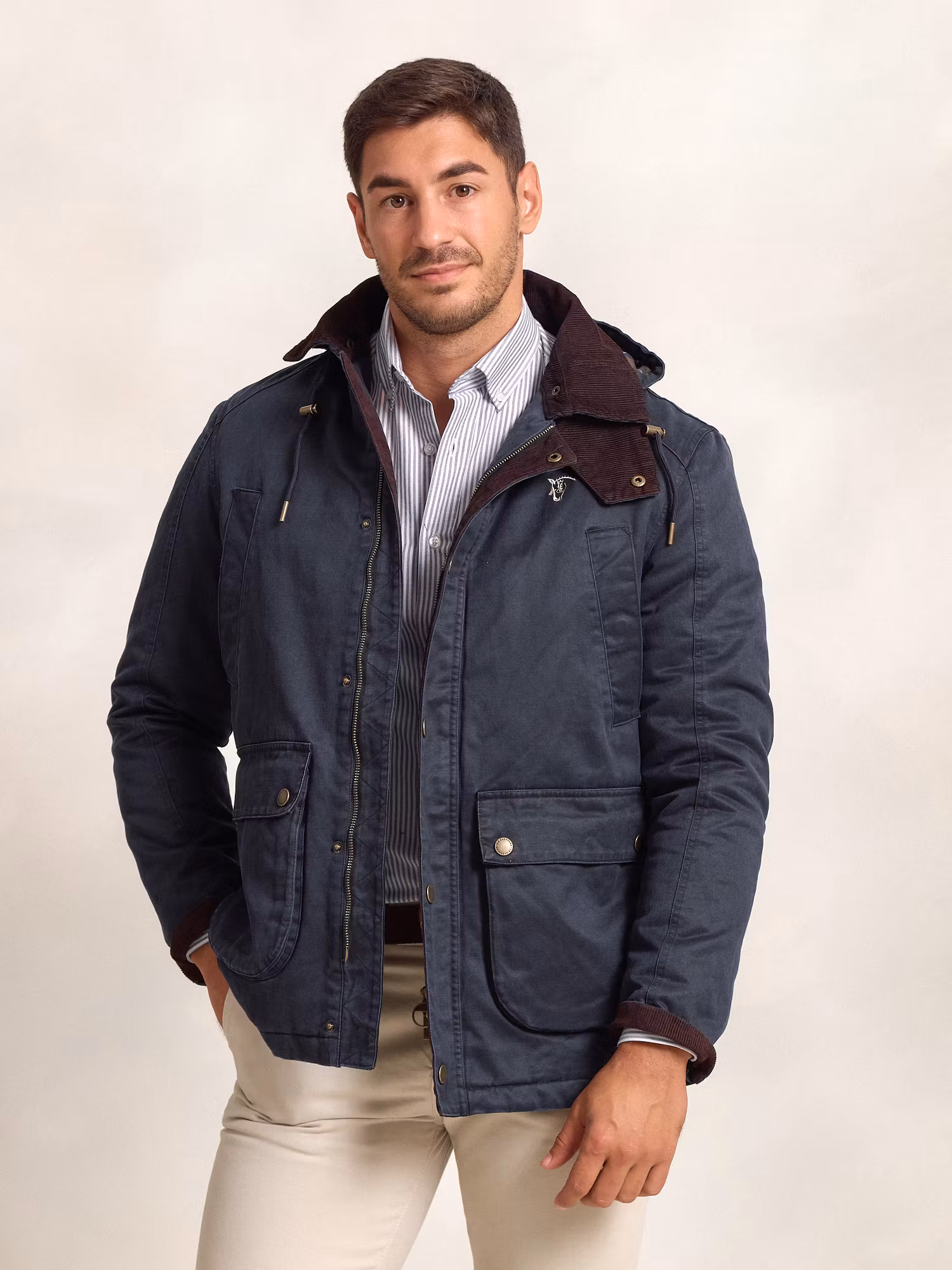 Waxed-Effect Parka | Marino