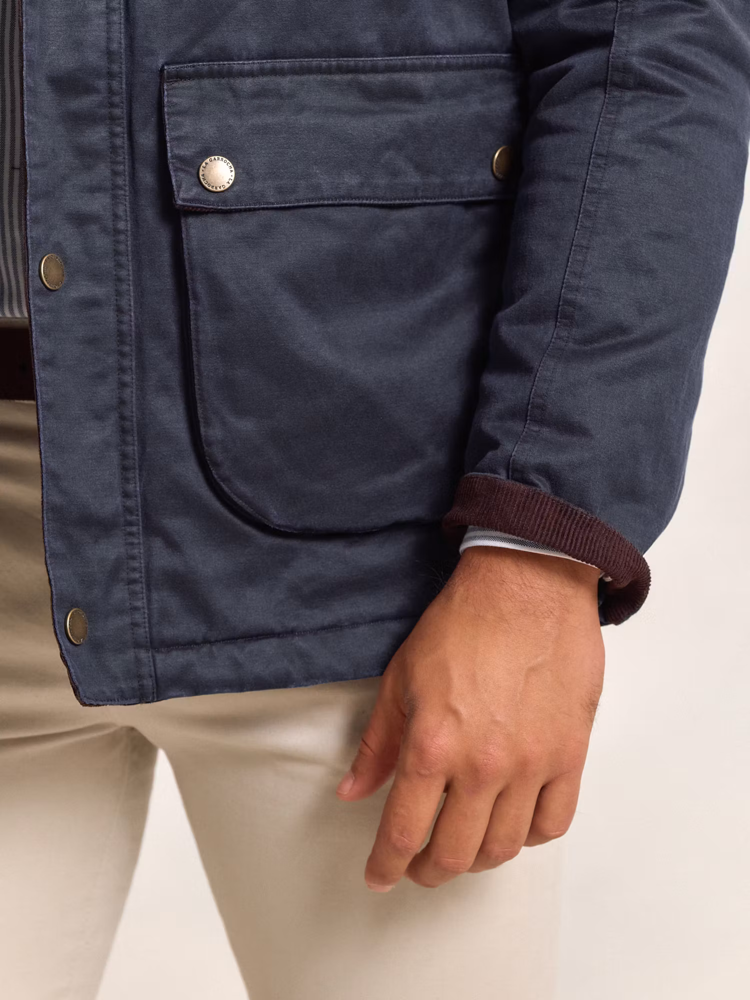 Waxed-Effect Parka | Marino