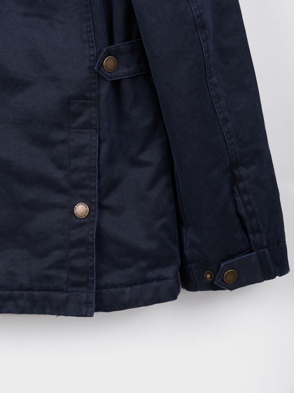 Parka Efeito Encerado | Marino