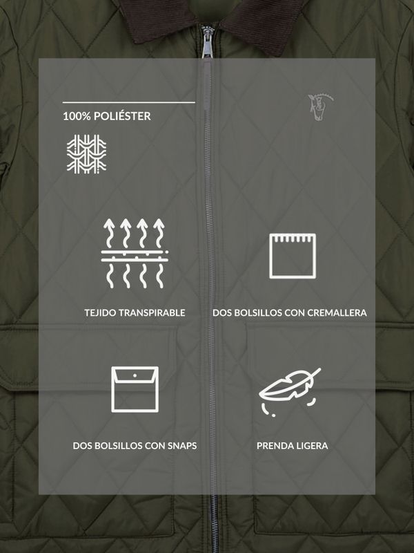 Casaco Acolchoado Husky | Musgo