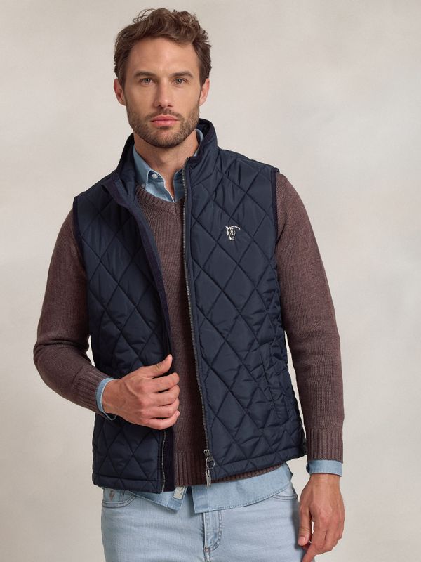 Colete Acolchoado Losangos | Marino