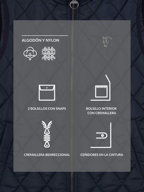 Colete Acolchoado Losangos | Marino