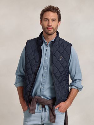 Chaleco Acolchado Rombos | Marino