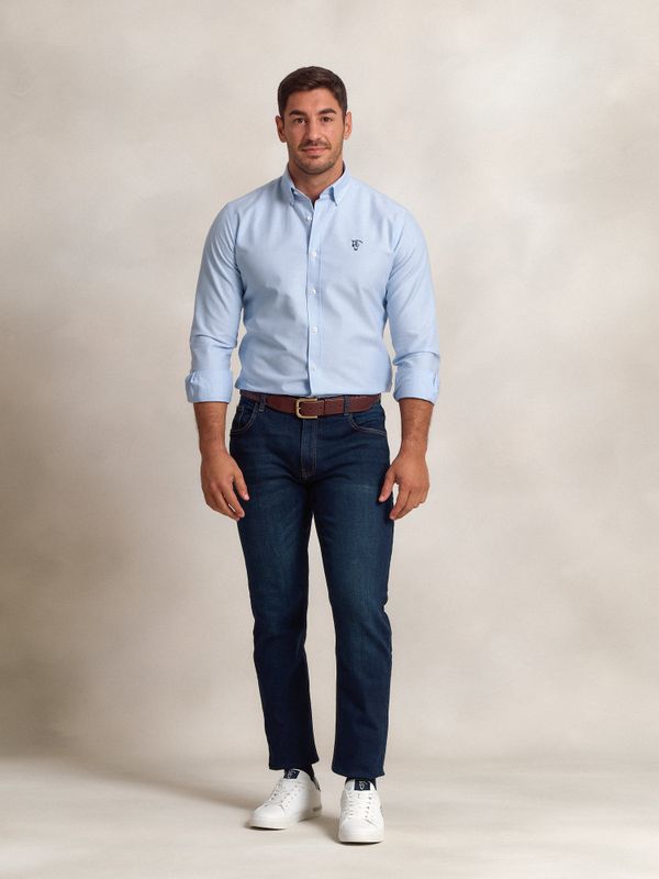 Camisa Oxford | Celeste