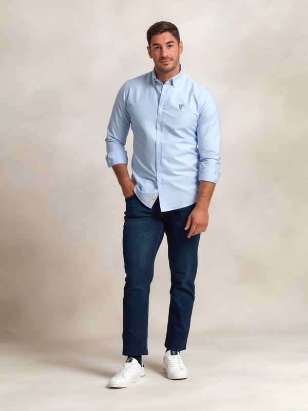 Camisa Oxford | Celeste