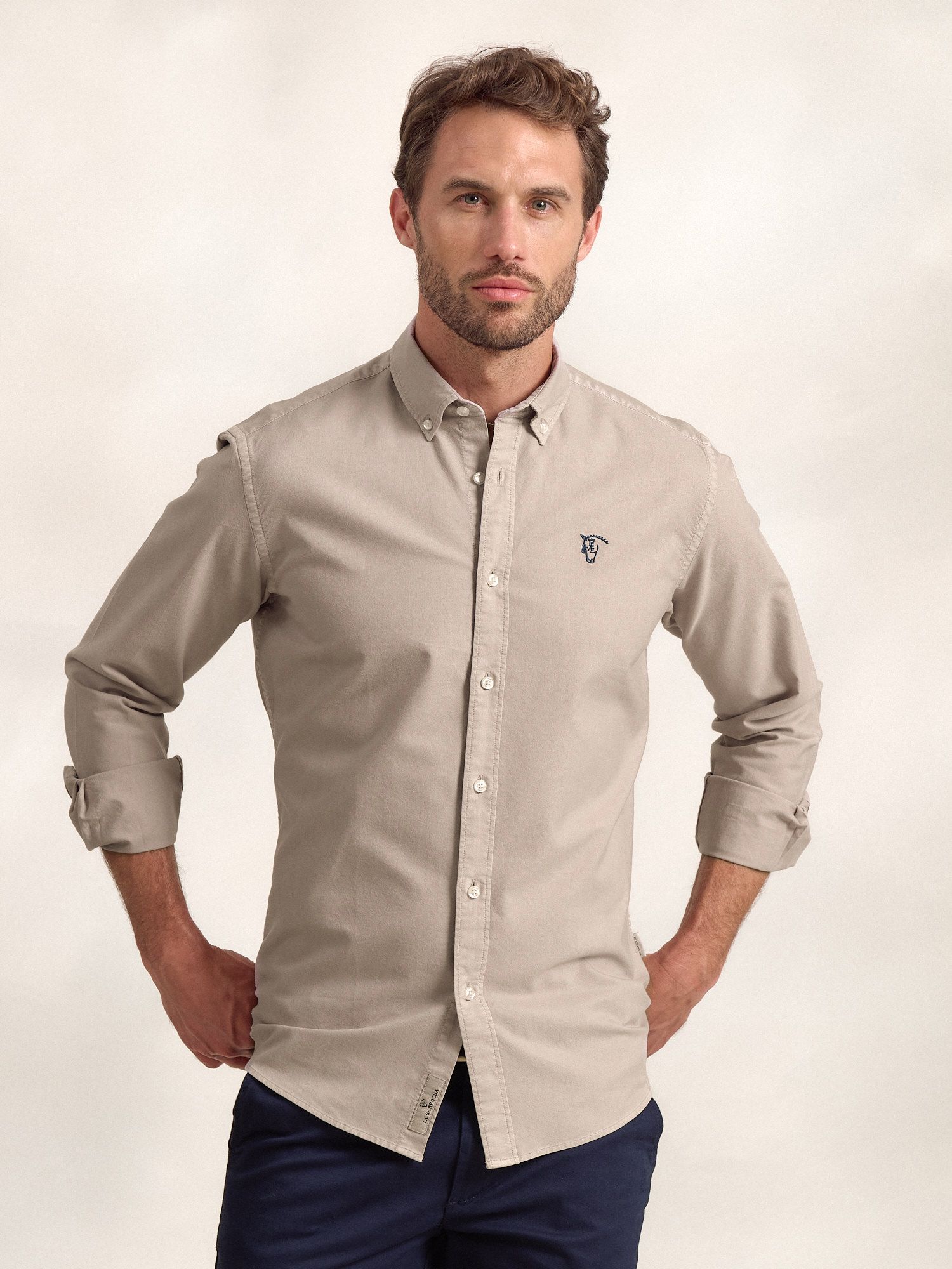 Camisa Garment Dyed | Areia