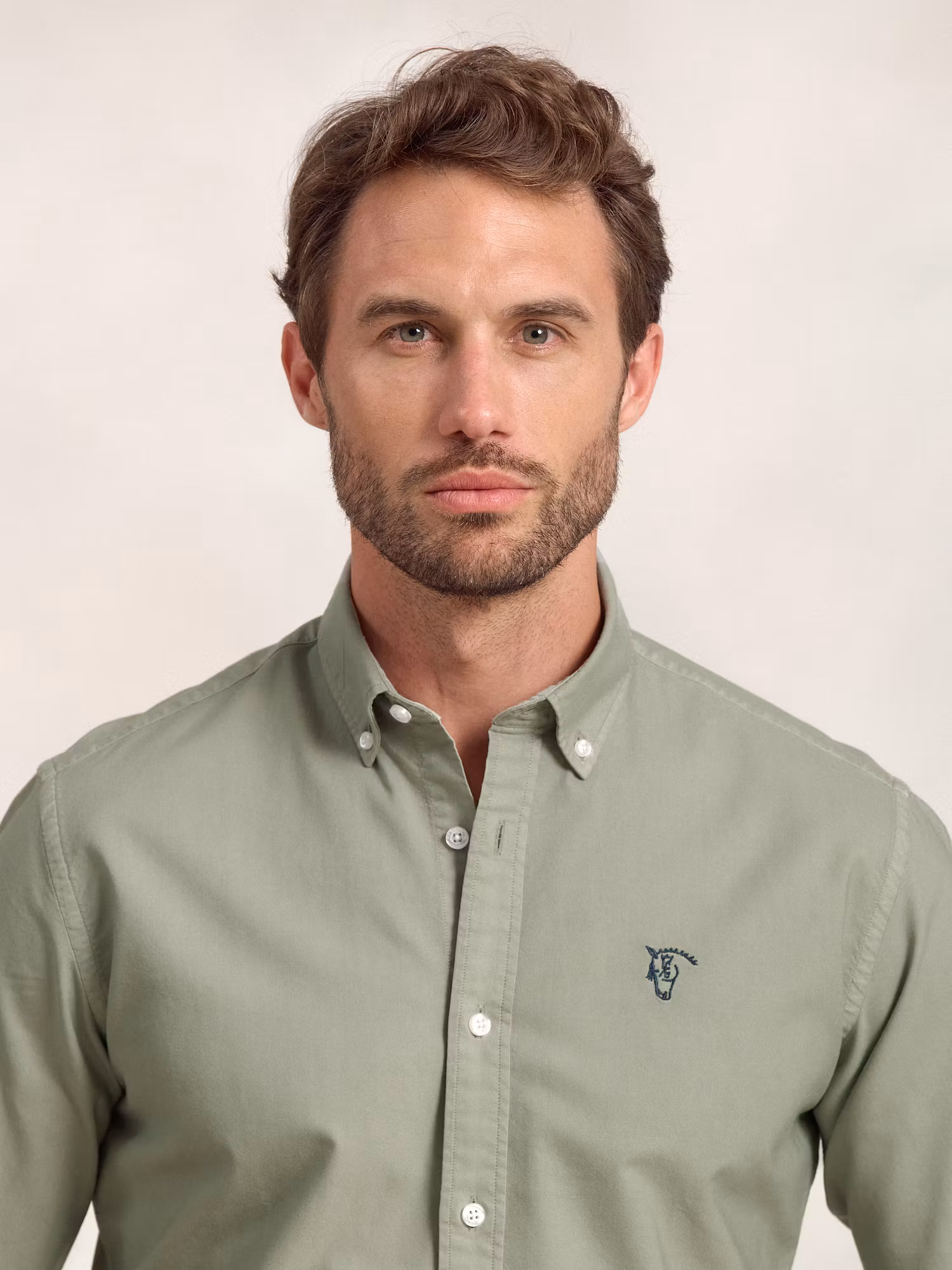 Chemise Garment Dyed | Vert Basilic