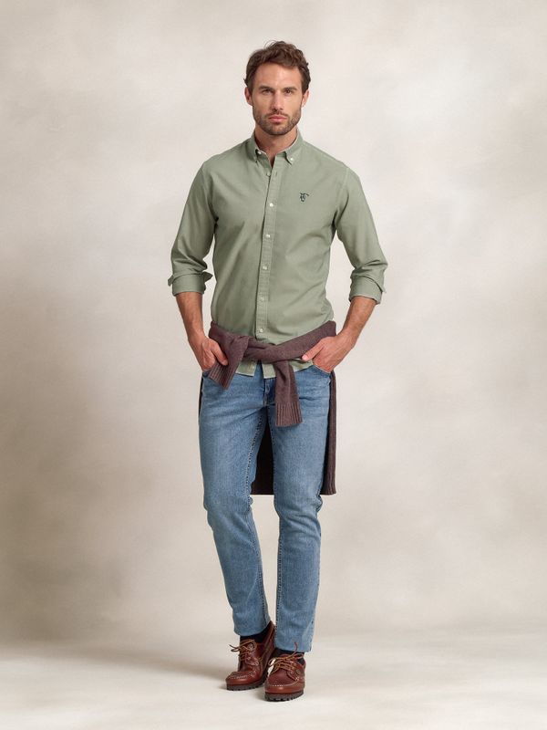 Camisa Garment Dyed | Basil
