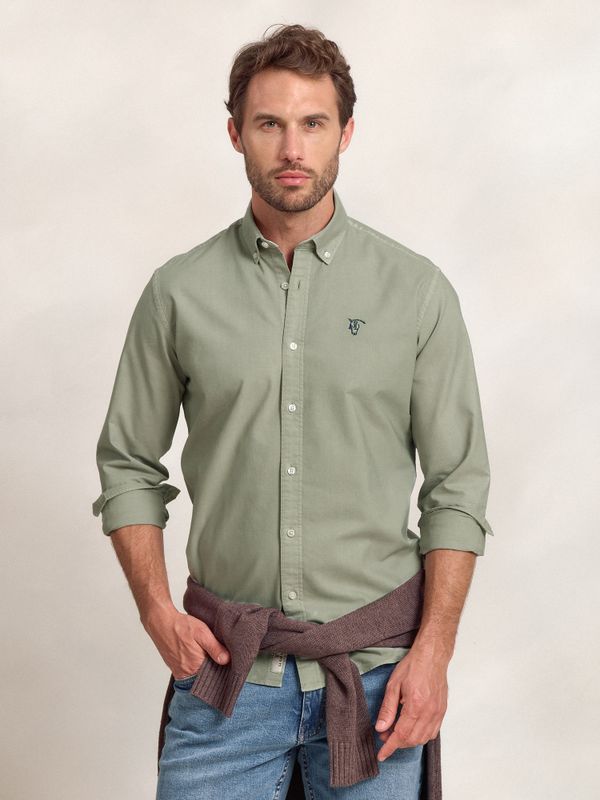Camisa Garment Dyed | Basil