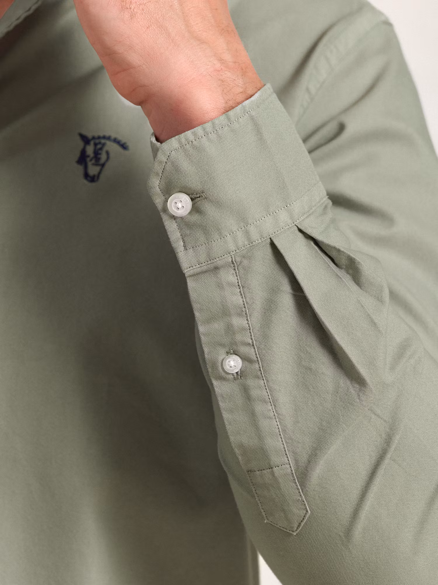 Chemise Garment Dyed | Vert Basilic