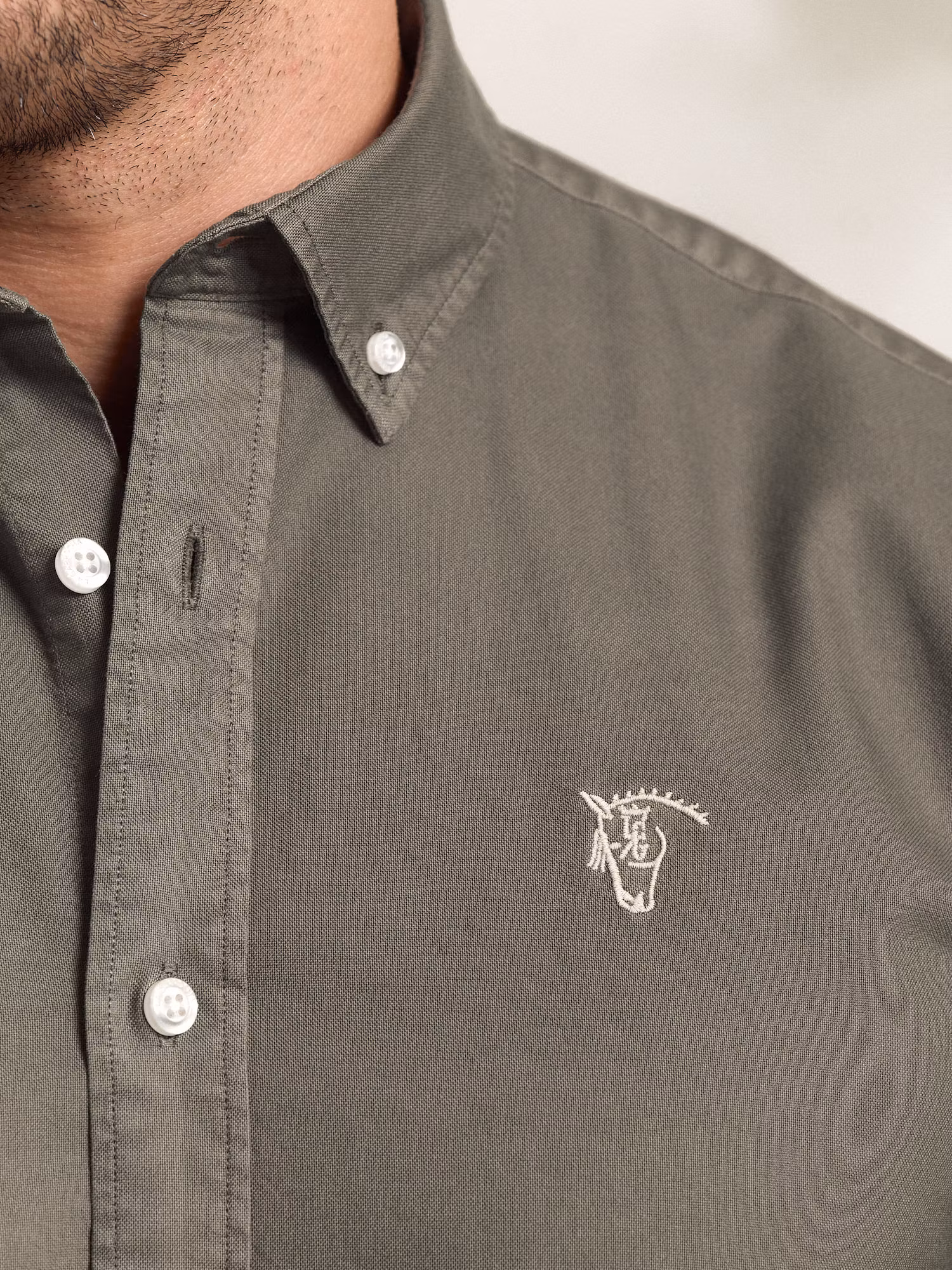 Chemise Garment Dyed | Vert Olive