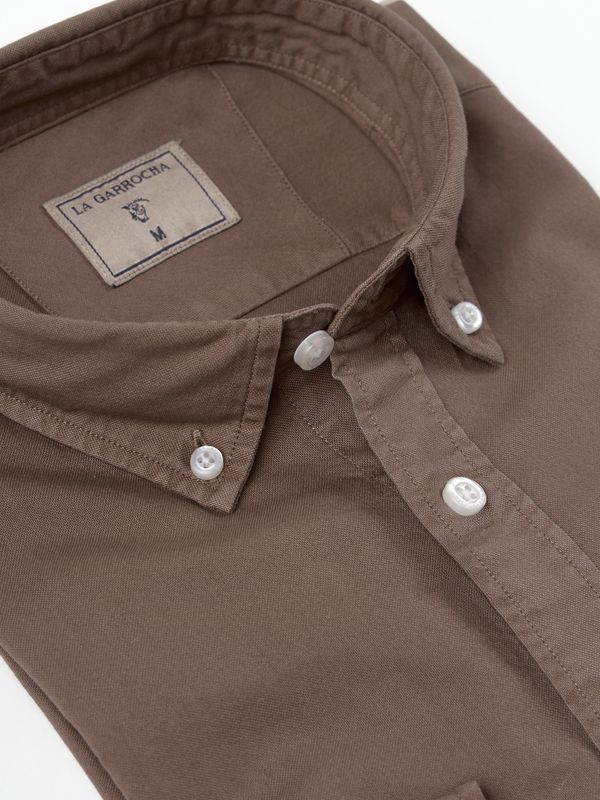 Camisa Garment Dyed | Cocoa
