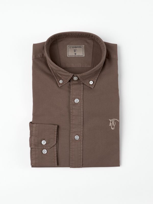 Camisa Garment Dyed | Cocoa