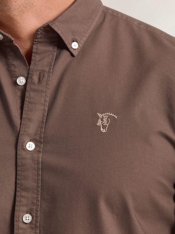 Camisa Garment Dyed | Cocoa