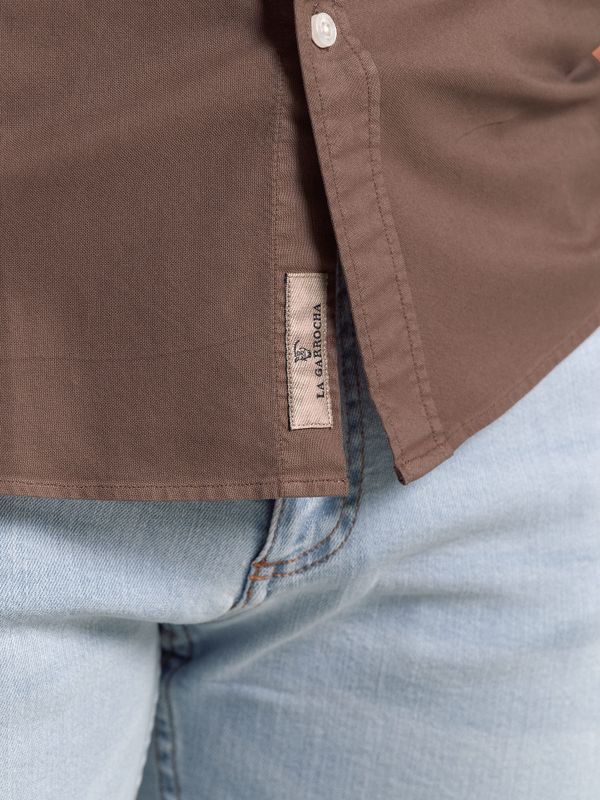 Camisa Garment Dyed | Cocoa