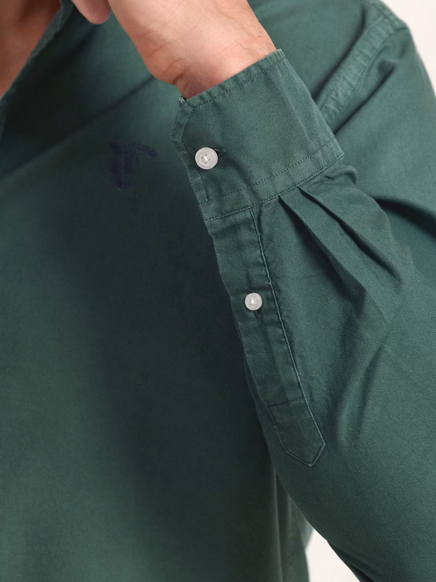 Chemise Garment Dyed | Vert Égéen