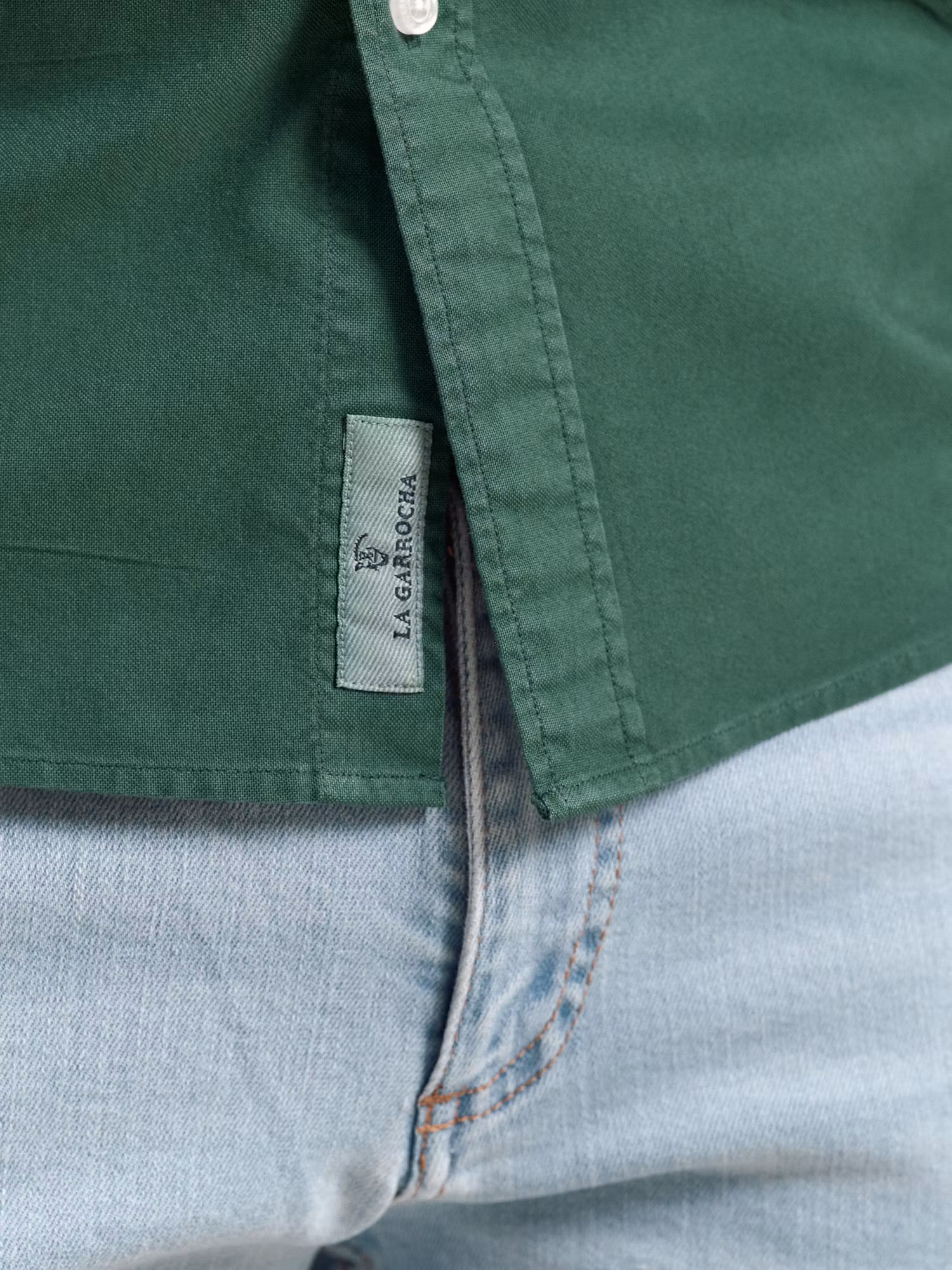 Chemise Garment Dyed | Vert Égéen