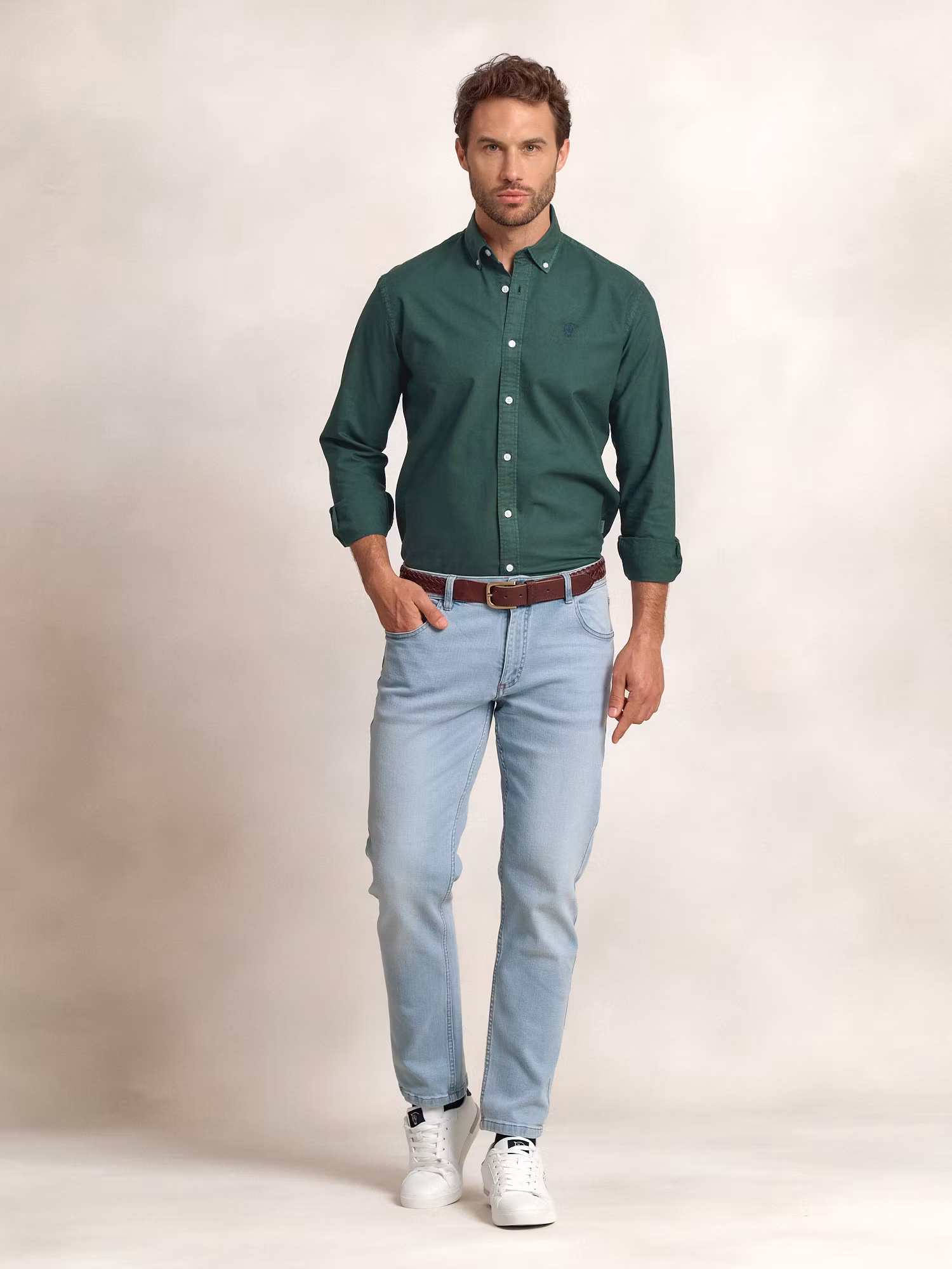 Chemise Garment Dyed | Vert Égéen