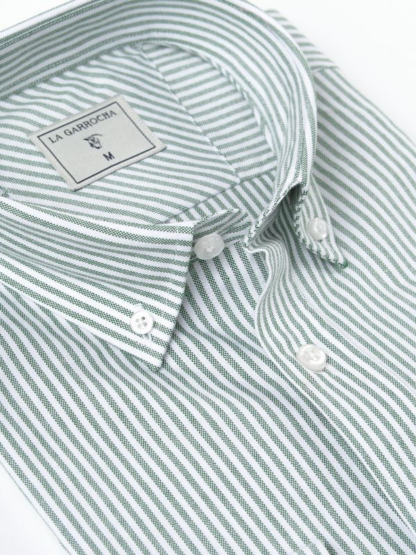 Chemise Oxford à Rayures | Verde