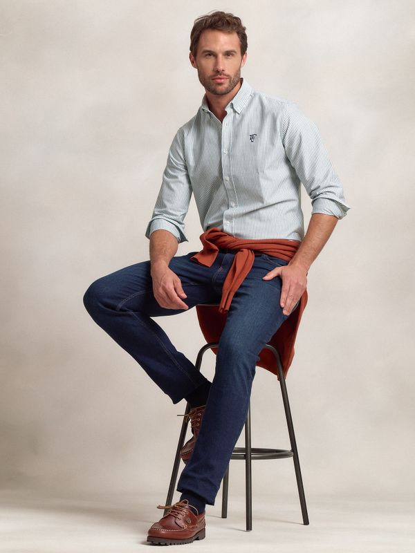 Chemise Oxford à Rayures | Verde