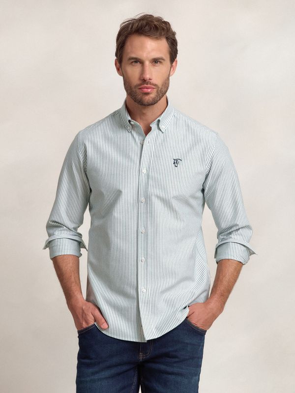 Chemise Oxford à Rayures | Verde