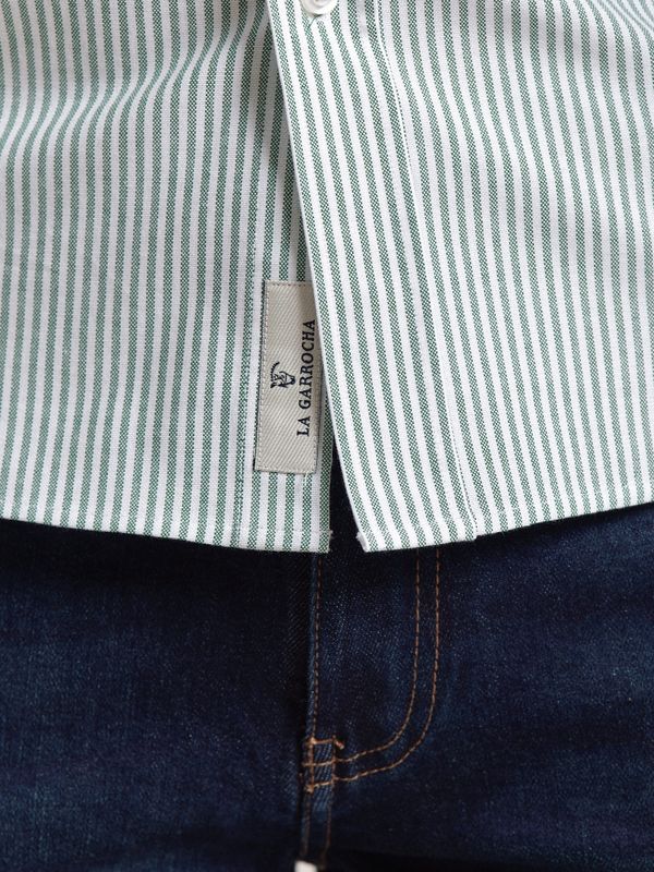 Chemise Oxford à Rayures | Verde