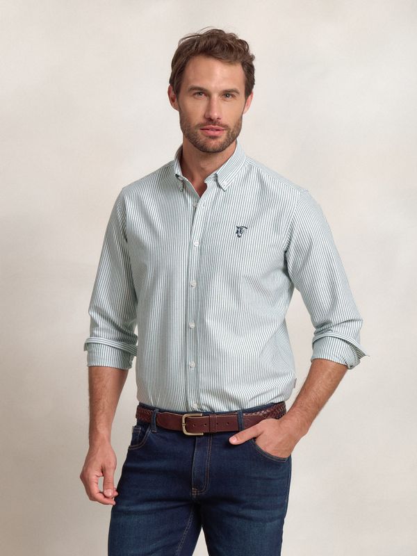 Chemise Oxford à Rayures | Verde