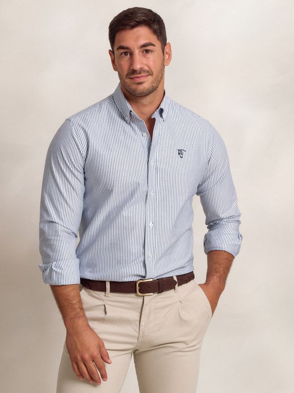 Striped Oxford Shirt | Marino