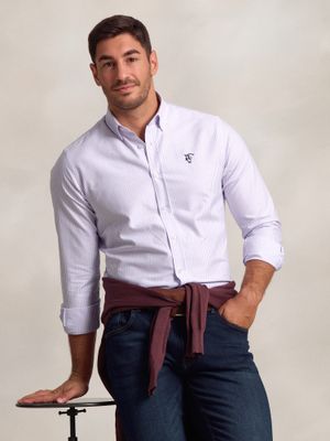 Camisa Oxford Rayas | Malva