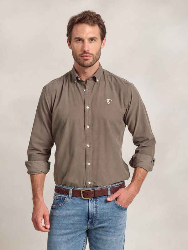 Camisa de Veludo Cotelê | Taupe