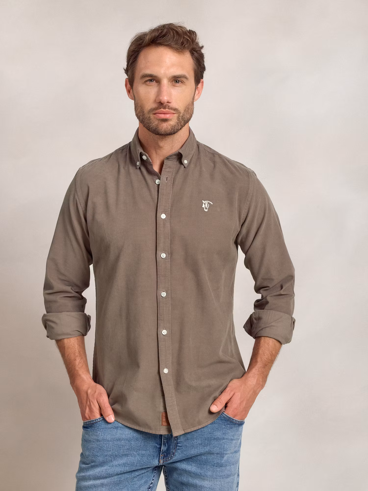 Corduroy Shirt | Taupe