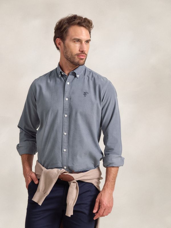 Camisa de Veludo Cotelê | Cobalto