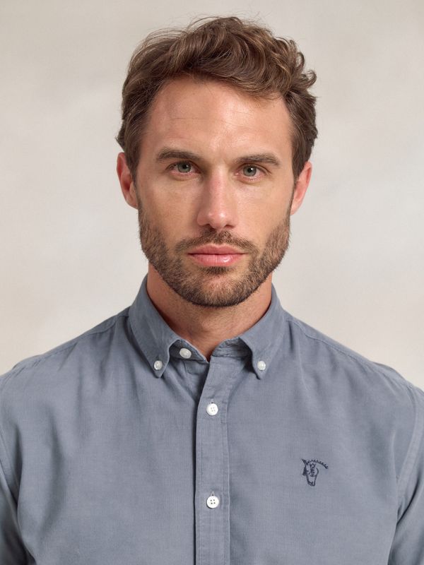 Camisa de Veludo Cotelê | Cobalto