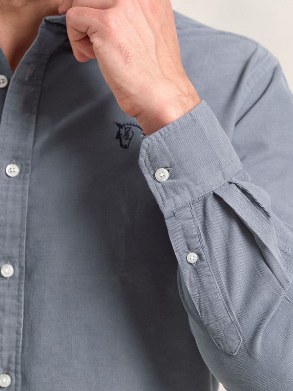 Camisa de Veludo Cotelê | Cobalto