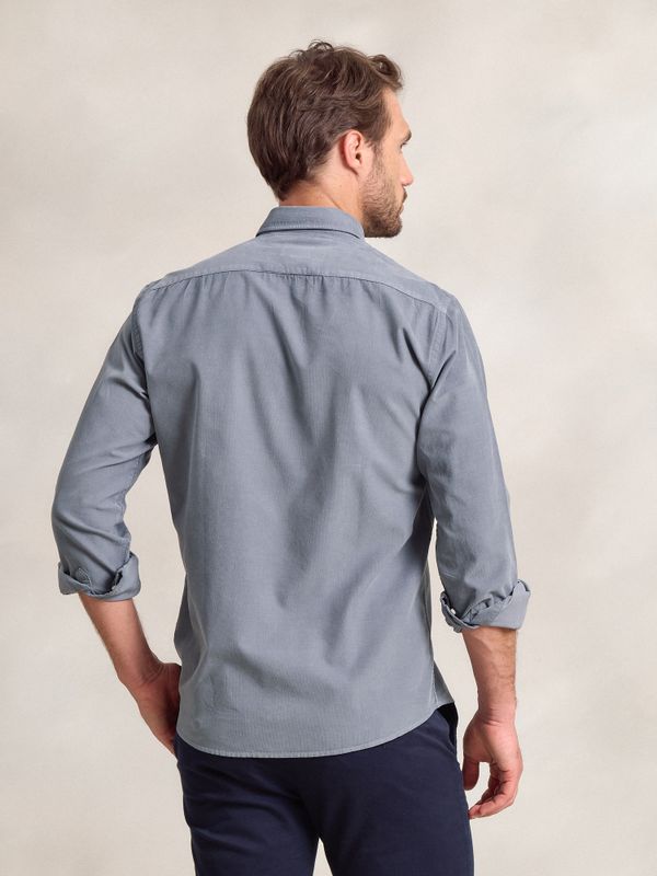 Camisa de Veludo Cotelê | Cobalto