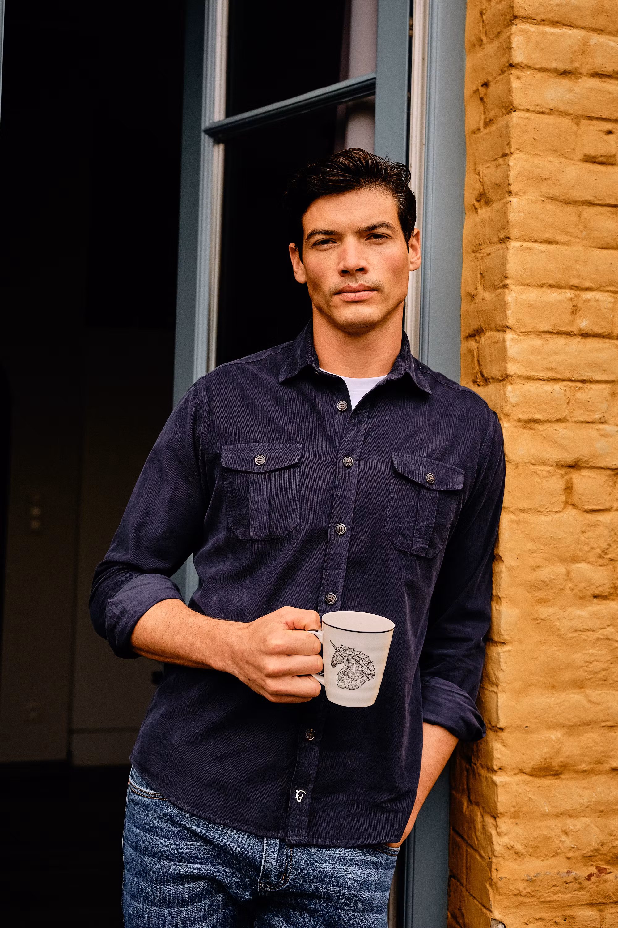 Corduroy Shirt with Pockets | Marino