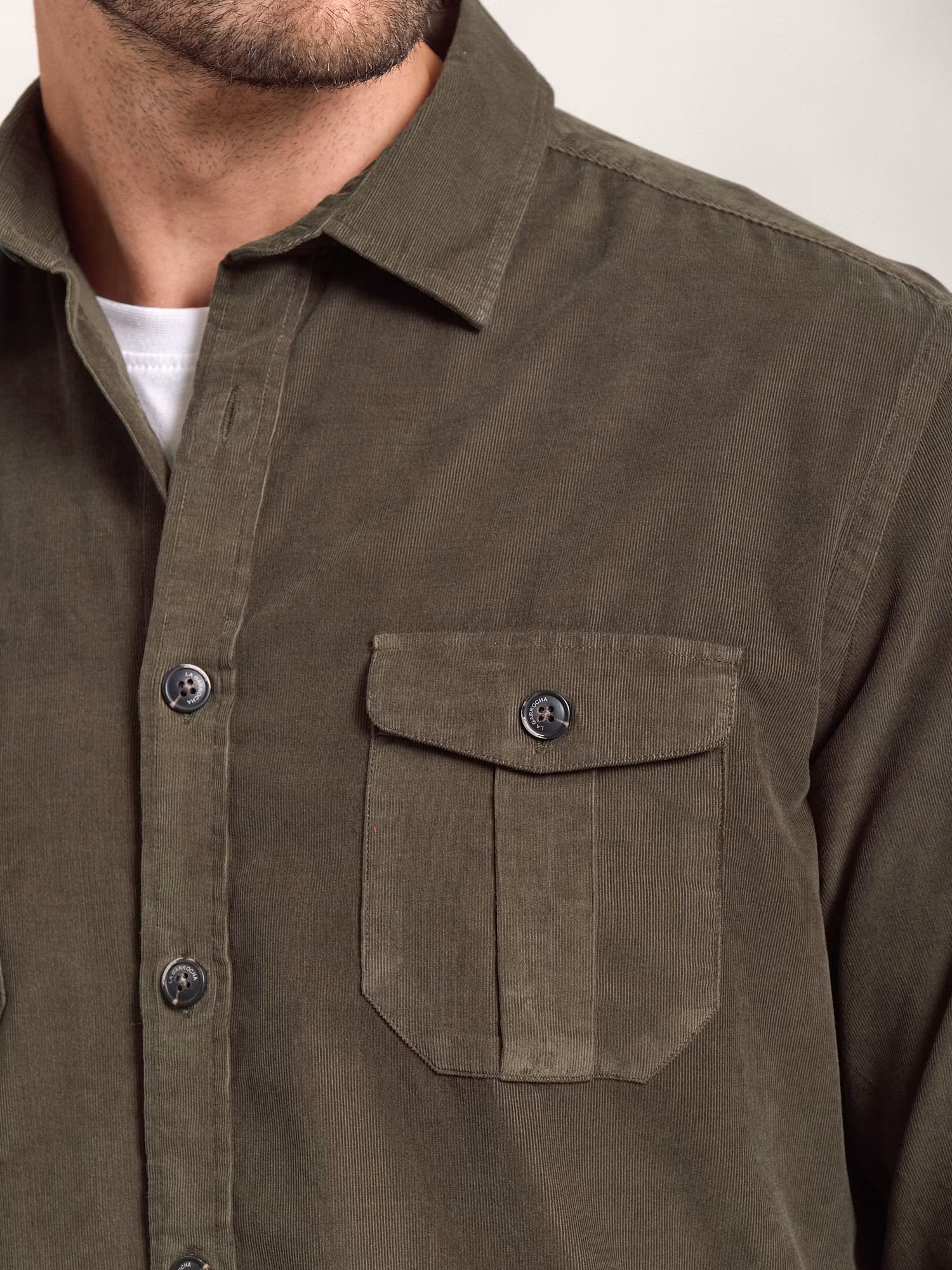 Corduroy Shirt with Pockets | Caza