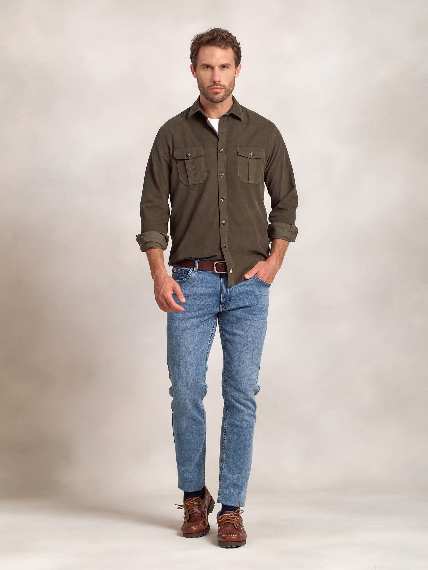 Corduroy Shirt with Pockets | Caza