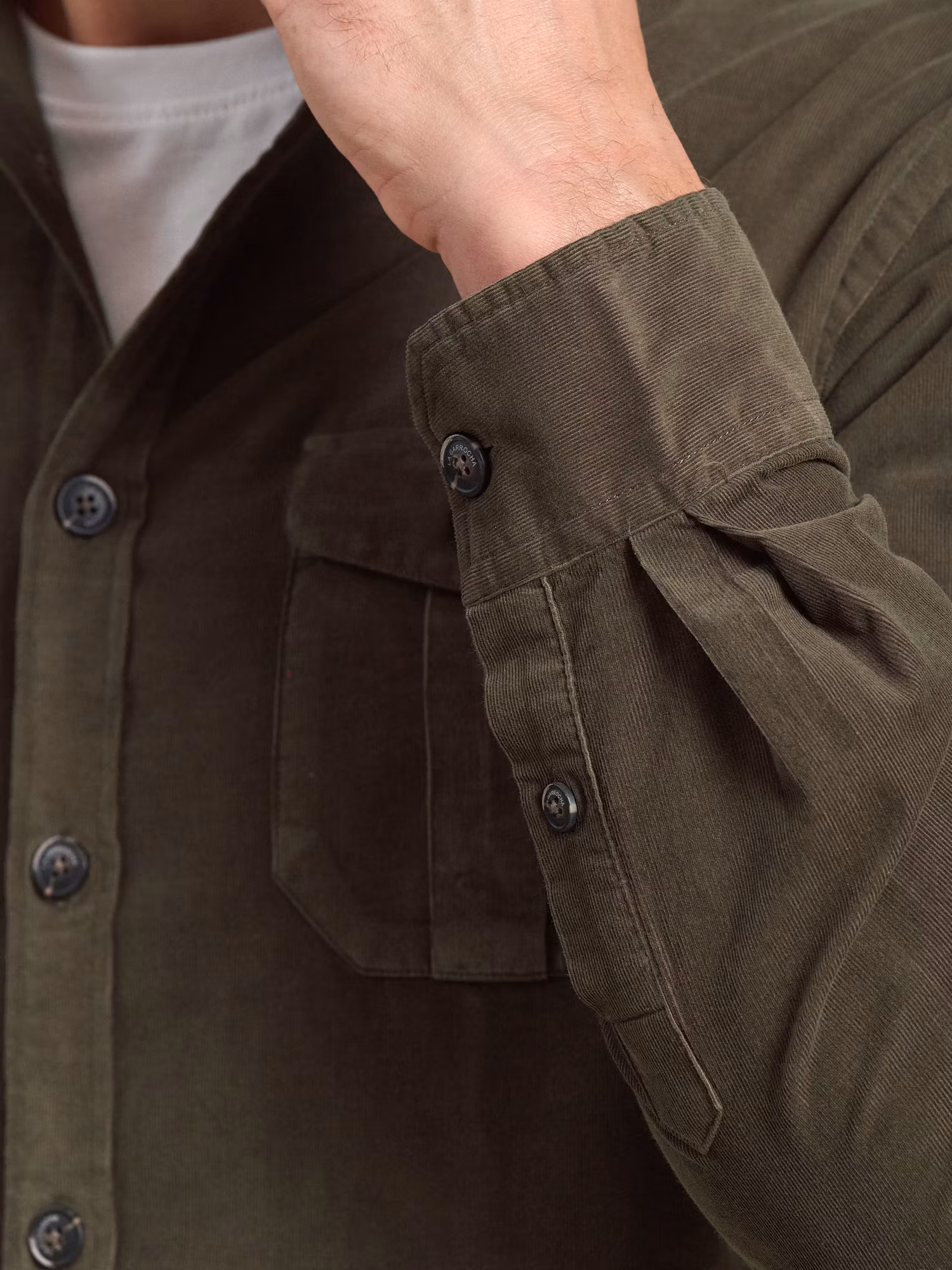 Corduroy Shirt with Pockets | Caza