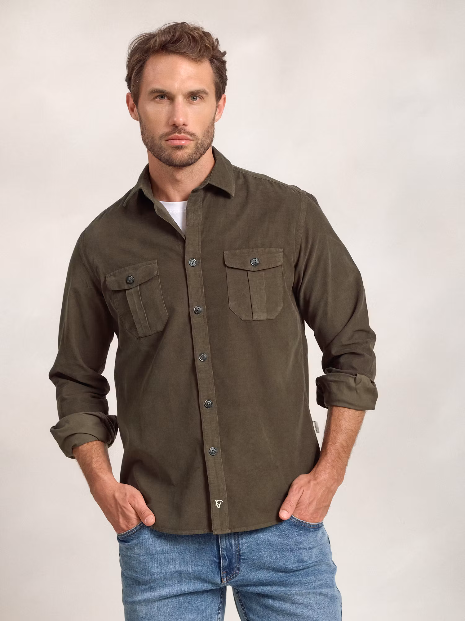 Camisa de Veludo Cotelê com Bolsos | Caza