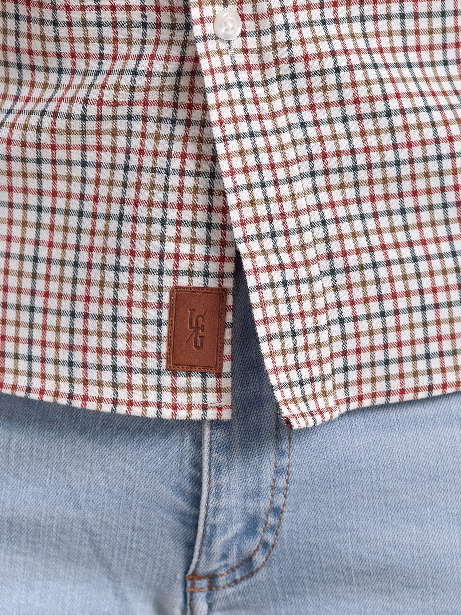 Mini Checkered Shirt | Burgundy