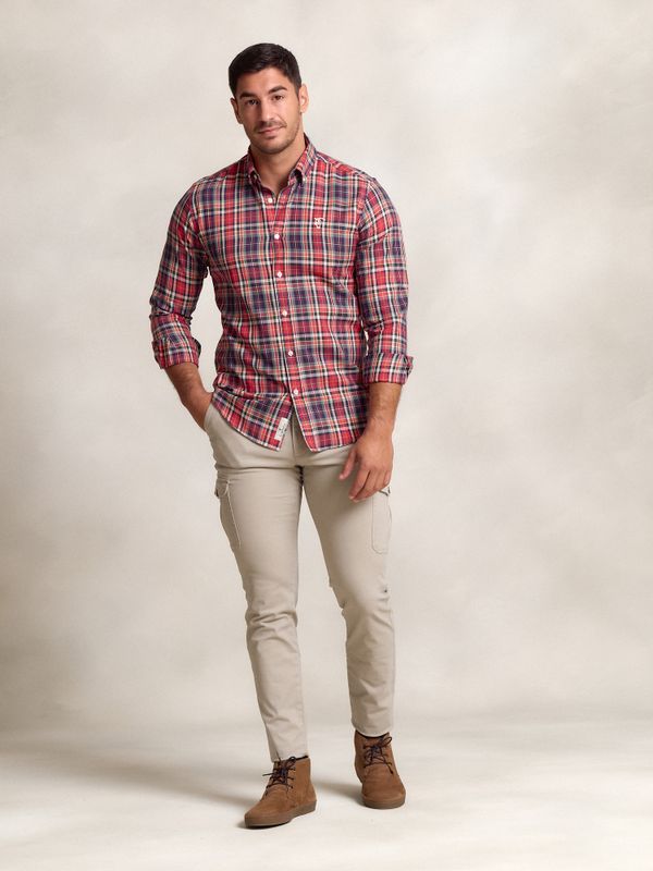 Camisa Xadrez Tartán Vermelha